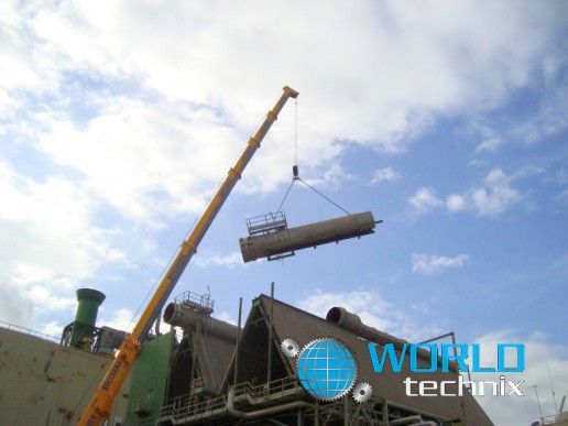 power plant heat exchanger machinery disassembly and relocation